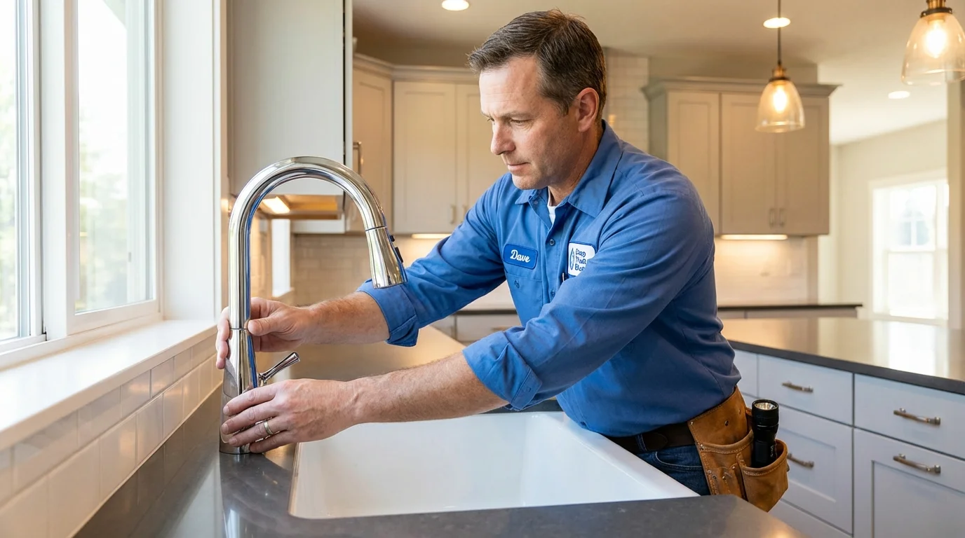 Kitchen faucet installation by Johns Plumbing LLC in East Saint Louis