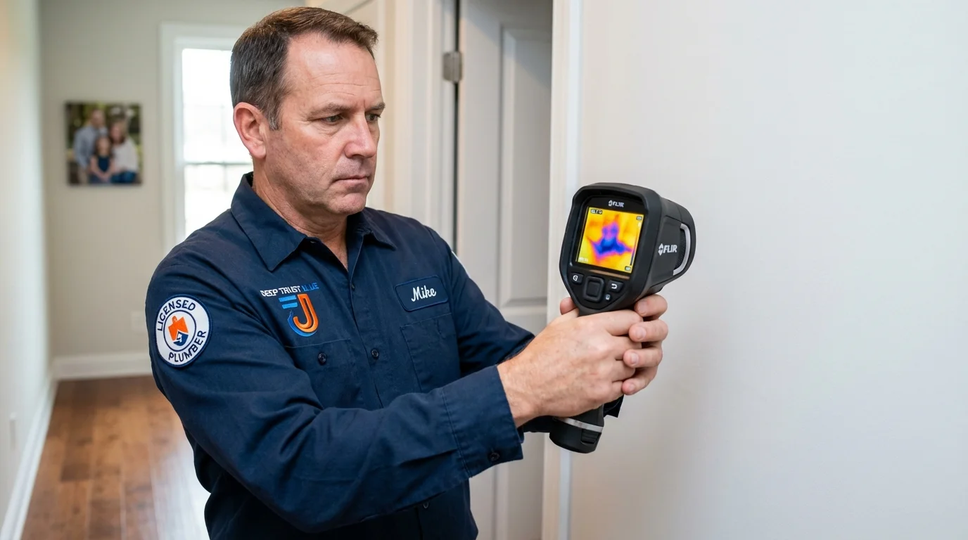Thermal imaging leak detection by Johns Plumbing LLC in East Saint Louis